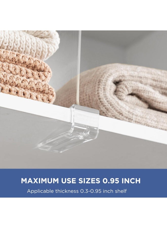 كيتشينو فواصل رفوف شفافة، منظم محفظة عمودي للخزانة مثالي للسترات والقمصان وحقائب اليد في غرفة النوم والمطبخ، رف كتب اكريليك قابل للتعديل للتنظيم من 5 قطع - Image 5